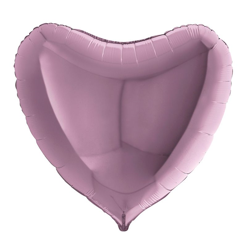 сердце (36''/91 см) лавандовый металлик (lilac) grabo 1 шт.
