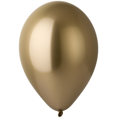 шар (14''/35 см) хром shiny gold, gemar 50 шт.