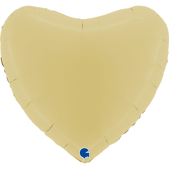 сердце (36''/91 см) пастель matte yellow, grabo 1 шт.