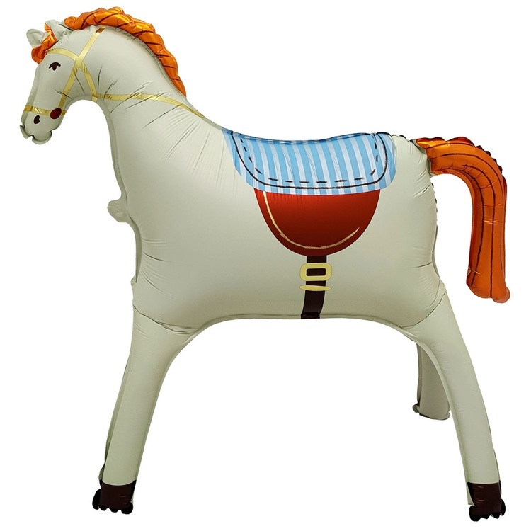 фигура 3d лошадка, бежевый, сатин (35''/89 см) falali, 1 шт.