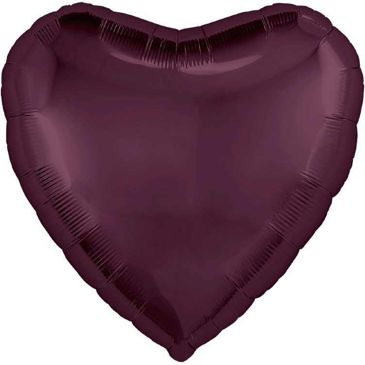 сердце (18"/46 см) темная вишня, agura 1 шт.