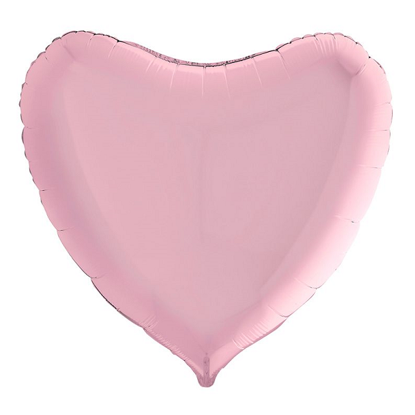 сердце (36''/91 см) розовый пастель (pink) grabo 1 шт.