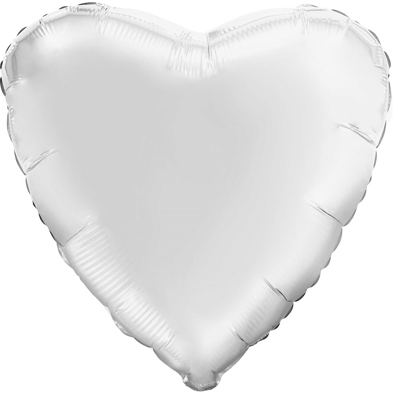сердце (30"/76 см) белый в упак., agura 1 шт.