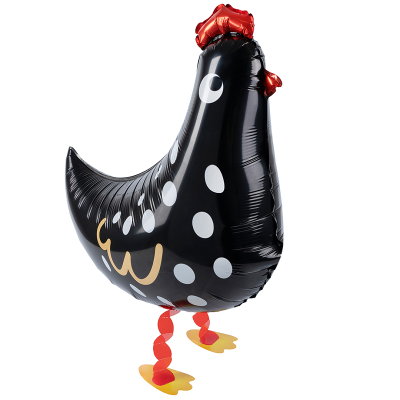 фигура 3d курица, черный (23''/58 см) falali, 1 шт.